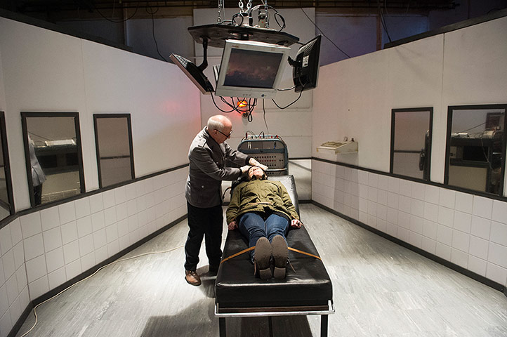 Week on stage: Bill Bingham with a member of the audience in The Trial by Retz at the Rose