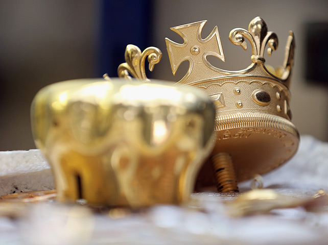 FTA: Christopher Furlong: A crown for the top of a flag pole waits to be polished