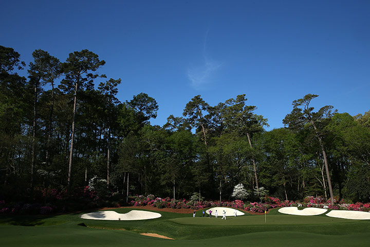 augusta day 1: The 13th green