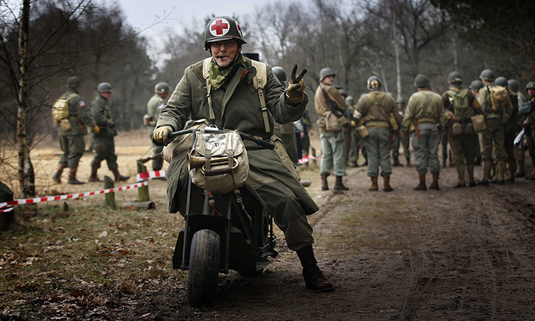 24 hours: Assen, the Netherlands: Re-enactors take part in Operation Amherst
