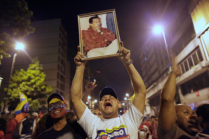 Venezuela results: Supporters celebrate after the official results of the presidential electio