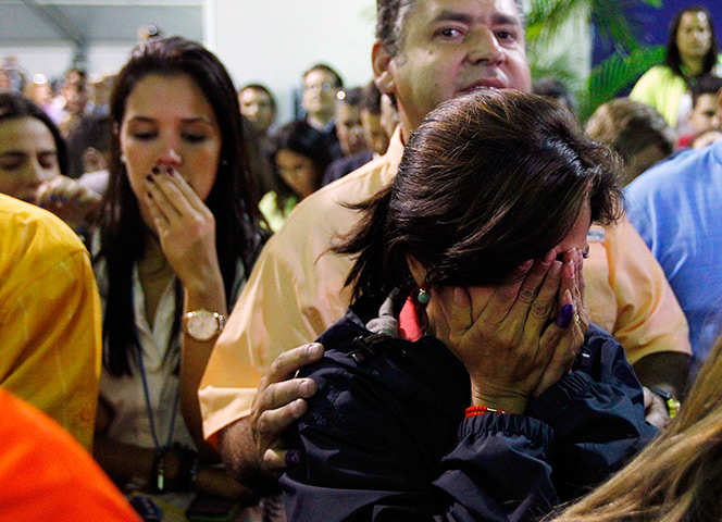 Venezuela results: Supporters of opposition presidential candidate Henrique Capriles react 