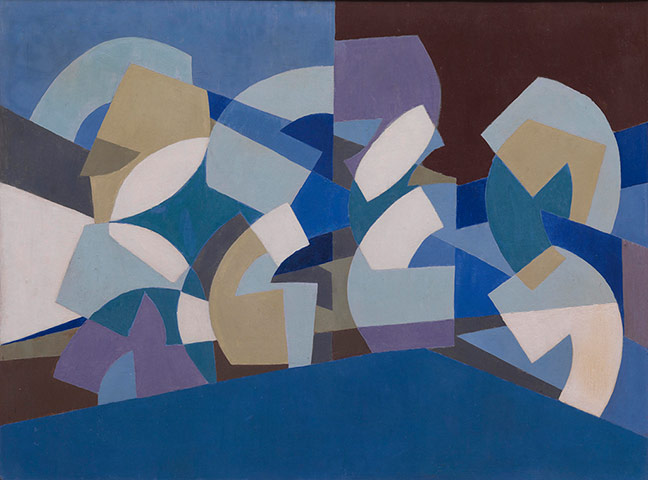 Saloua Raouda Choucair: Composition in Blue Module 1947-51 