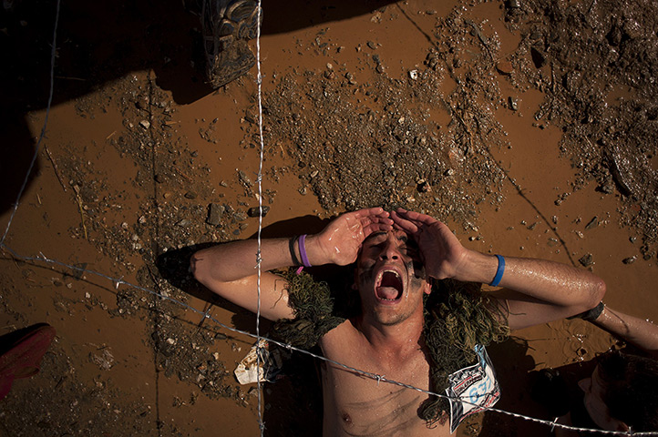 24 hours: Alozaina, Spain: A participant competes during the Fisherman's friend Stron