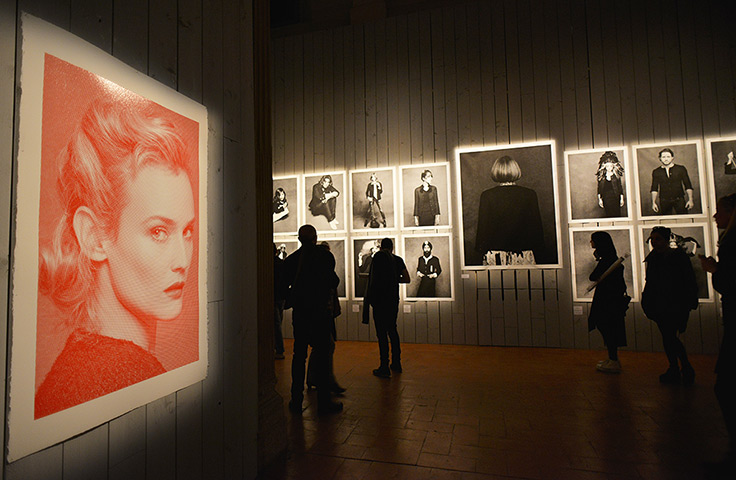 24 hours: Milan, Italy: Karl Lagerfeld's  photo exhibition The Little Black Jacket 