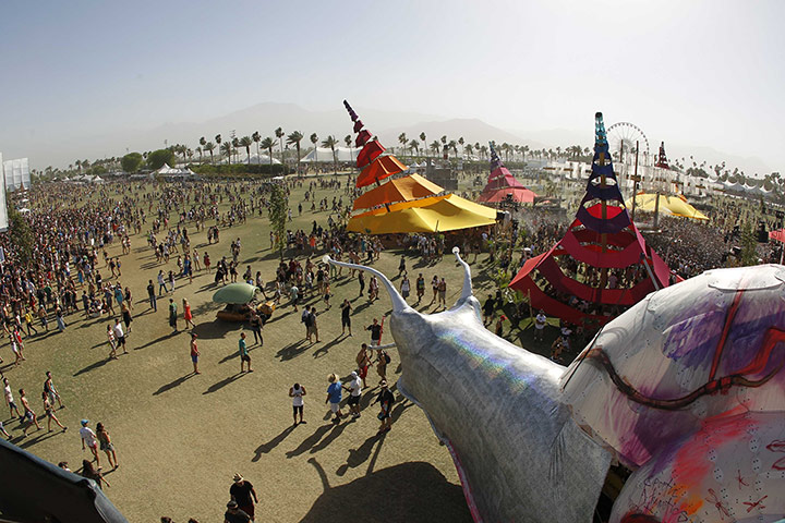 Coachella Day 2 and 3: The view from on top of the giant snail mobile art piece