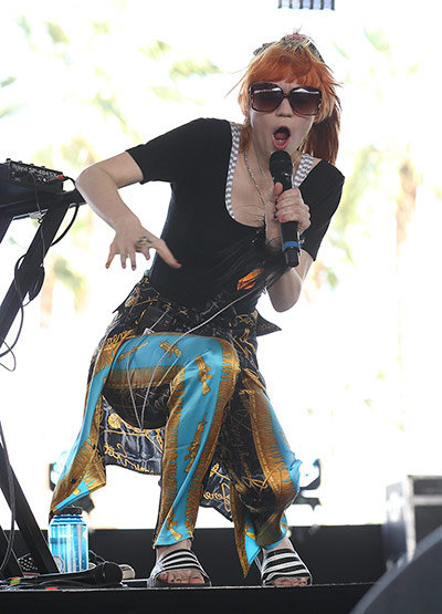 Coachella Day 2 and 3: Canadien artist an musician Claire Boucher aka Grimes on day 3