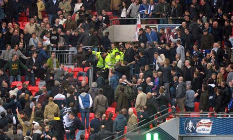 millwall football fans trouble arrests offence related club pa differ does wembley clash wire police photograph saturday april
