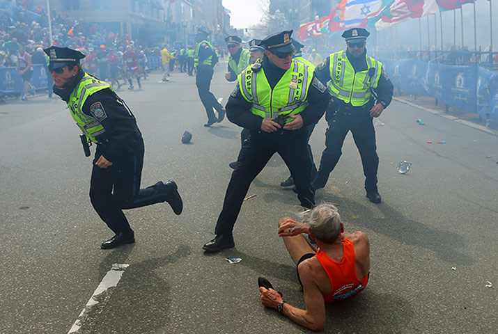 boston gallery: Explosions At 117th Boston Marathon