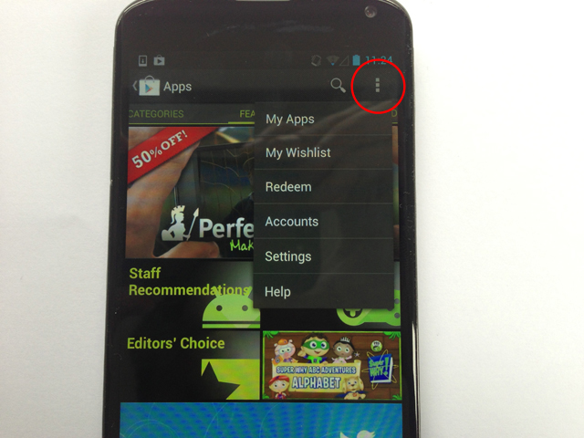 Android parental settings