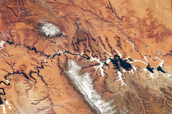 Satellite Eye on Earth: The Colorado River, dammed to form Lake Powell