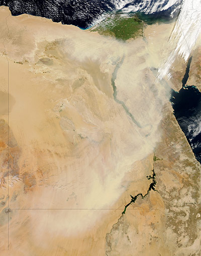 Satellite Eye on Earth: Dust Storm in Egypt