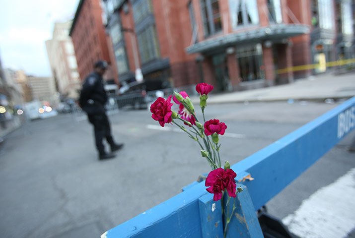 boston vigils: Boston Marathon Bombing aftermath, Massachusetts, America - 17 Apr 2013