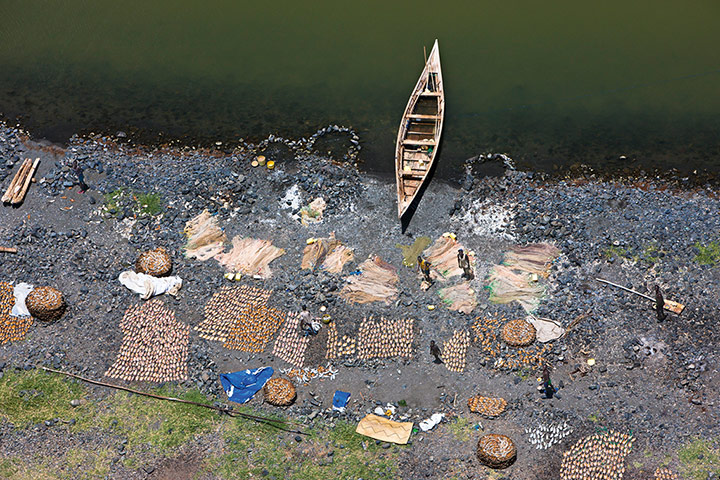 rift valley from above: Lake Turkana, Kenya