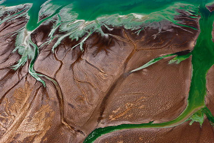 rift valley from above: Lake Bogoria, Kenya