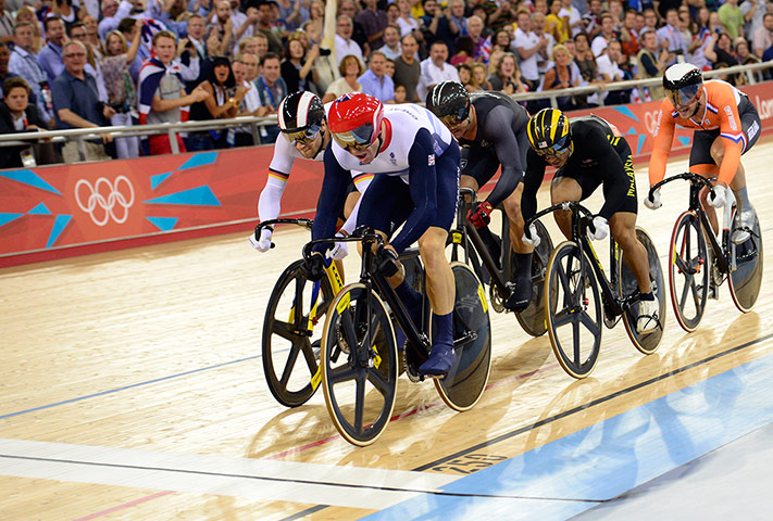 Chris Hoy timeline: Great Britain's Chris Hoy wins the keirin