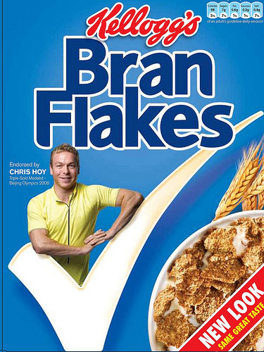 Life & times of Chris Hoy: Bran Flakes box