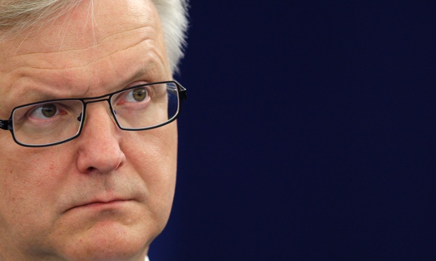 European Economic and Monetary Affairs Commissioner Olli Rehn attends a debate on the situation in Cyprus at the European Parliament in Strasbourg, April 17, 2013.