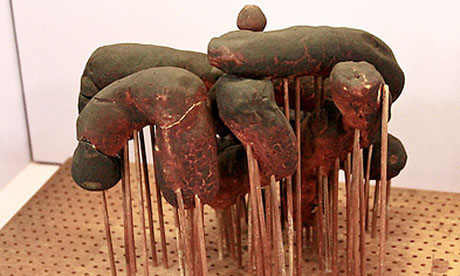 Model of myoglobin in London's Science Museum