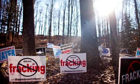 Anti-fracking signs 