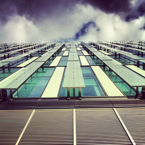 Tall Buildings: stormy day in Manchester