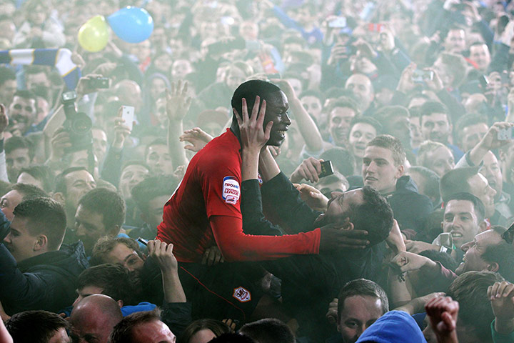 20 Photos: Leon Barnett celebrates gaining promotion with Cardiff