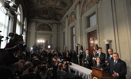 Berlusconi, leader of centre-right PDL party gave a press conference after a meeting with Italy's president last week.