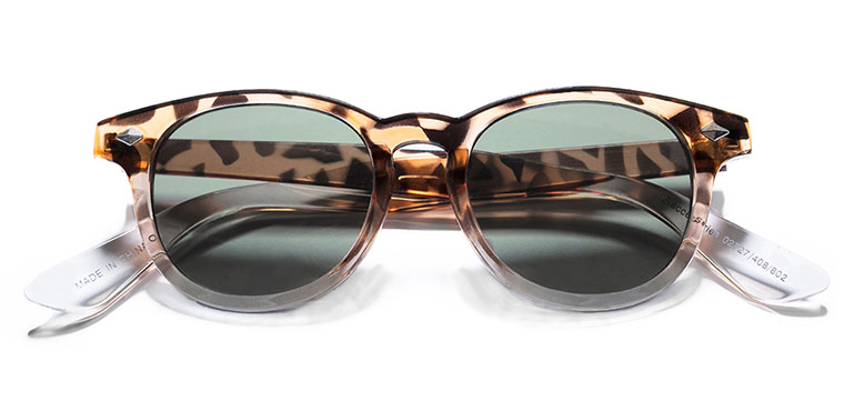 shop the look: Animal pattern plastic framed sunglasses