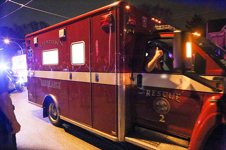 Boston arrest: Thumbs up