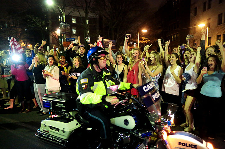 Boston arrest: Residents take to the streets