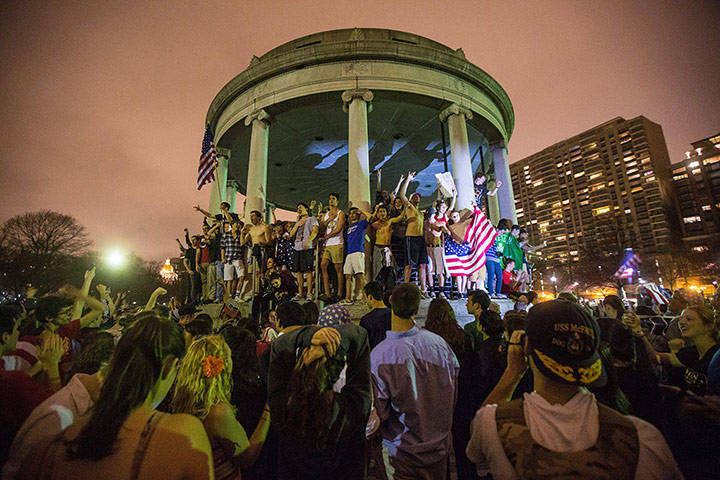24 Hours: Celebrations After Capture Of Boston Marathon Bombing Suspect