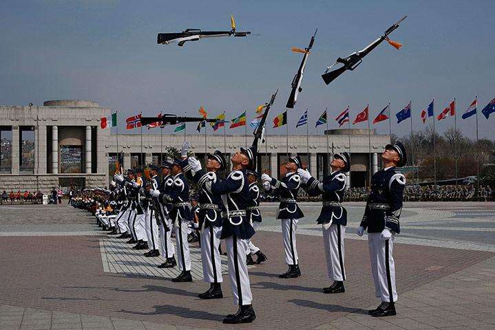 24 Hours: Guards perform at the Korea War Memorial Museum