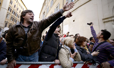 Five Star Movement protesters in Rome