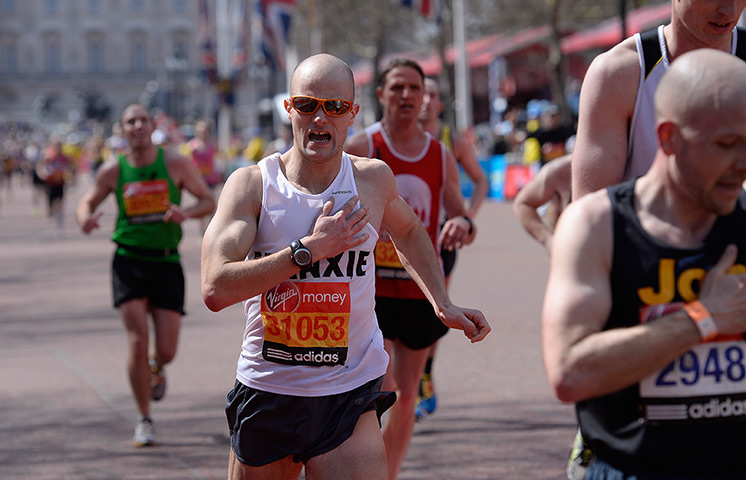 London Marathon: finishing line on The Mall 