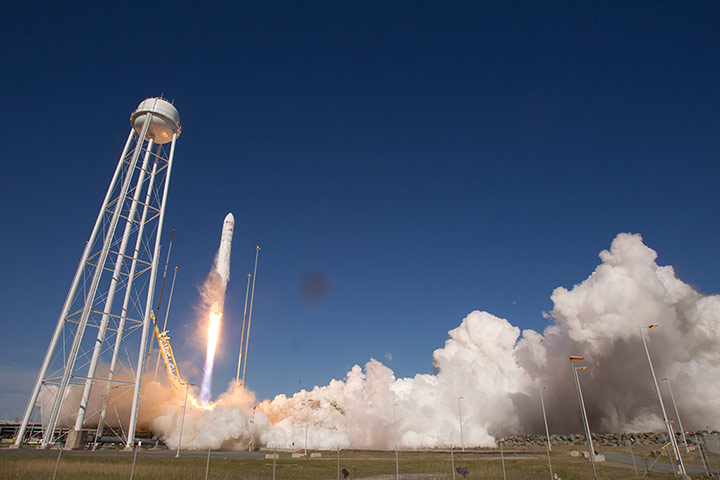 24 hours in pictures: A rocket lifts off