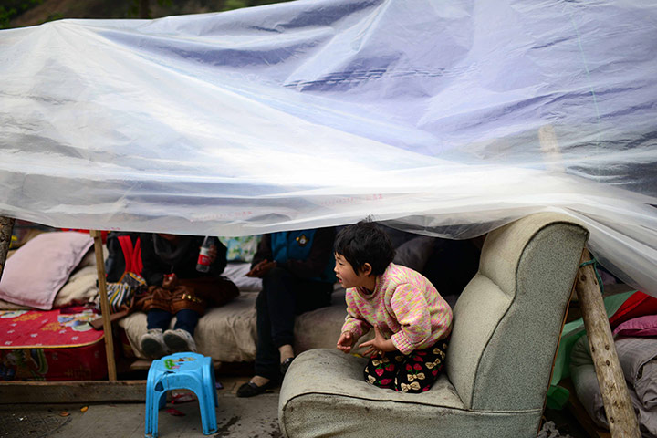China quake aftermath: earthquake survivors
