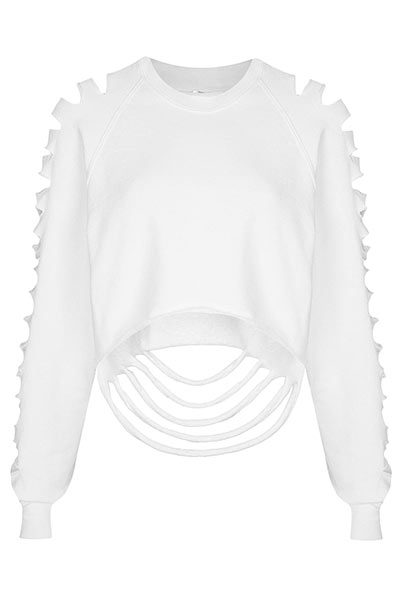 Punk fashion gallery: Slashed sweat top