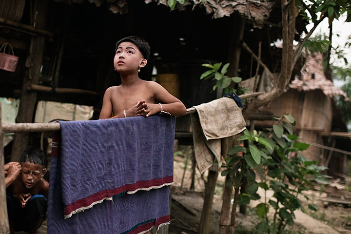 Theravada initiation: outdoor shower