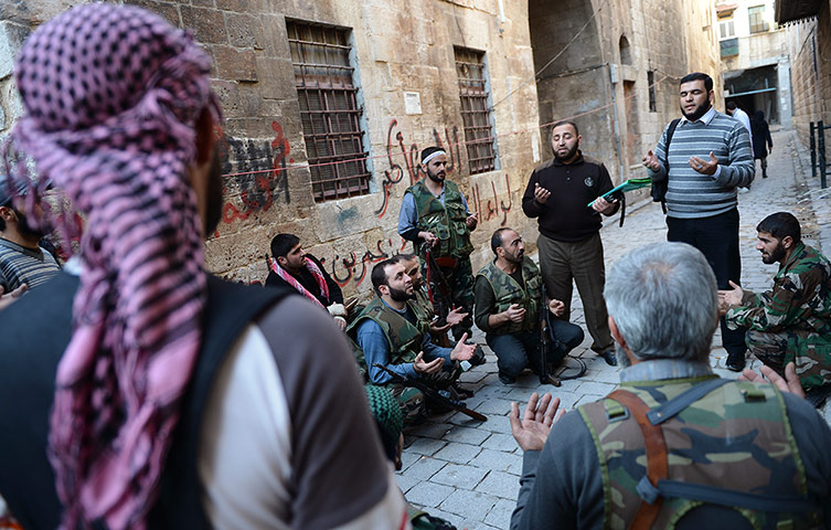 Aleppo mosque damage: Syria conflict