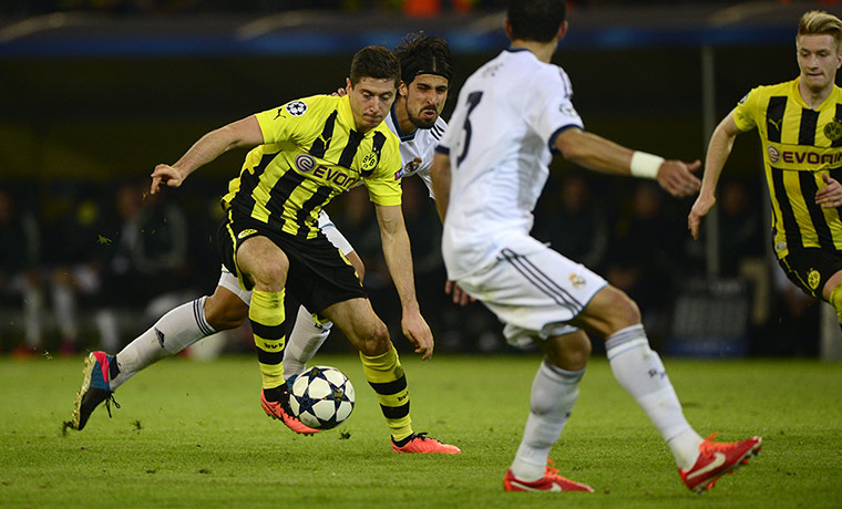 Dortmund v Real 2: Dortmund's Polish striker Robert Lewandowski