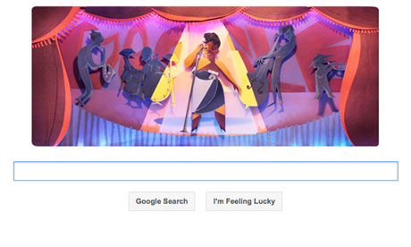 Doodlegoogle on Google Celebrates Ella Fitzgerald With Doodle On 96th Birthday   Music