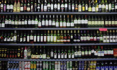 Alcohol on sale in a shop