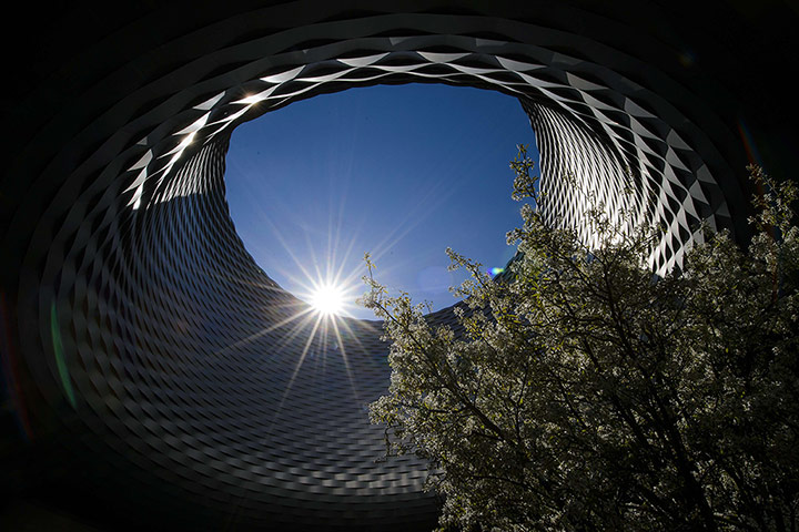 24 hours in pictures: The roof of the new exhibition halls designed by Herzog & de Meuron