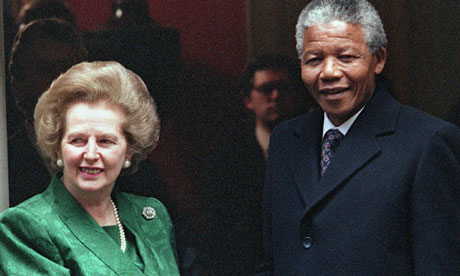Nelson Mandela and Margaret Thatcher