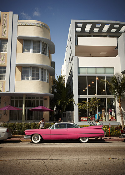 Cadillac on Ocean Drive, Miami Beach