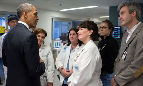 Obama Visits Massachusetts General Hospital