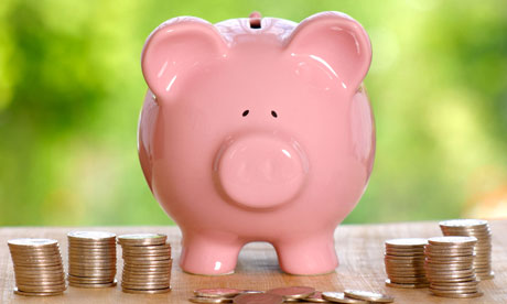 piggy bank with coins