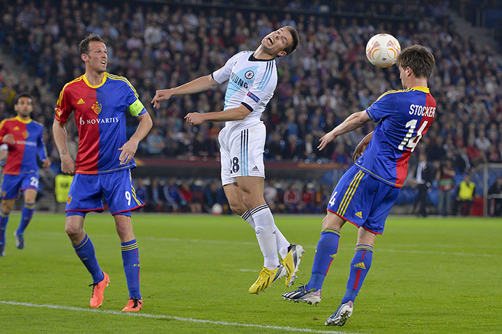 Basel versus Chelsea 2: Cesar Azpilicueta and Valentin Stocker