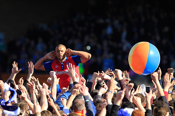 best of the week: Gillingham's Dean Burton celebrates after winning npower Football League 2