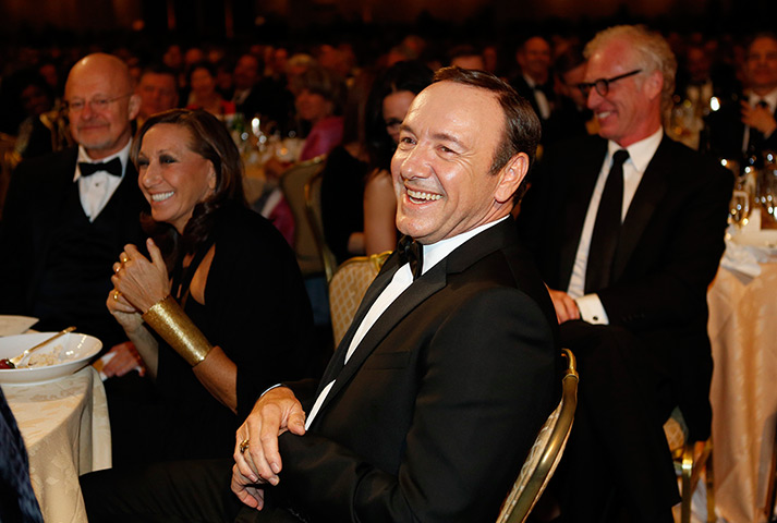 White House dinner: Actor Kevin Spacey laughs during the dinner